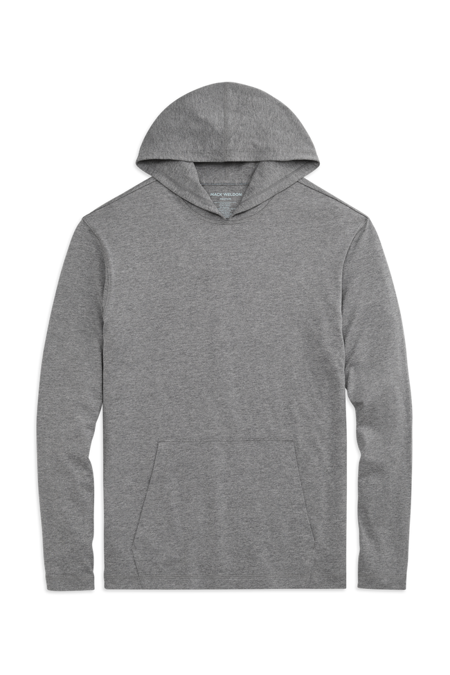 Front view of 18-Hour Jersey Hoodie
in Medium Grey Heather
