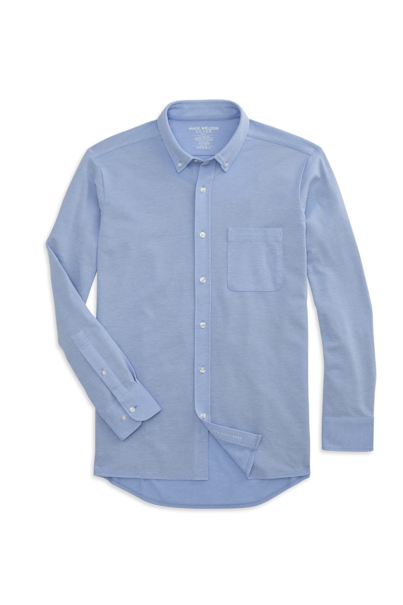 SILVER Pique Button Up Chambray – Mack Weldon