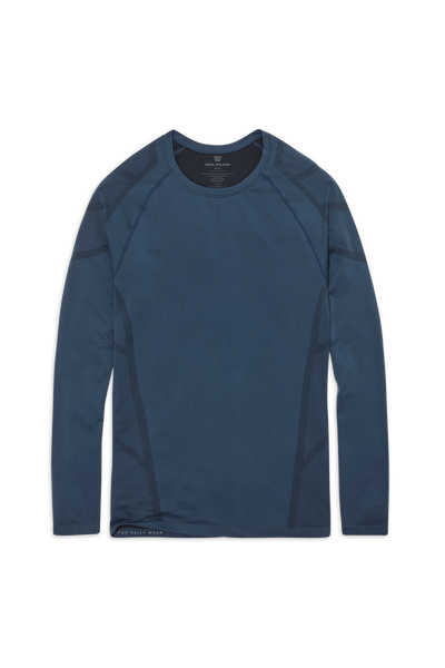 True Navy | Front view of Stealth Long Sleeve T-Shirt in True Navy