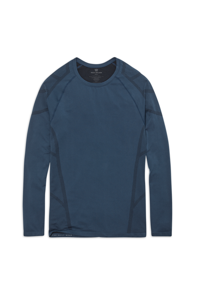 True Navy | Front view of Stealth Long Sleeve T-Shirt in True Navy