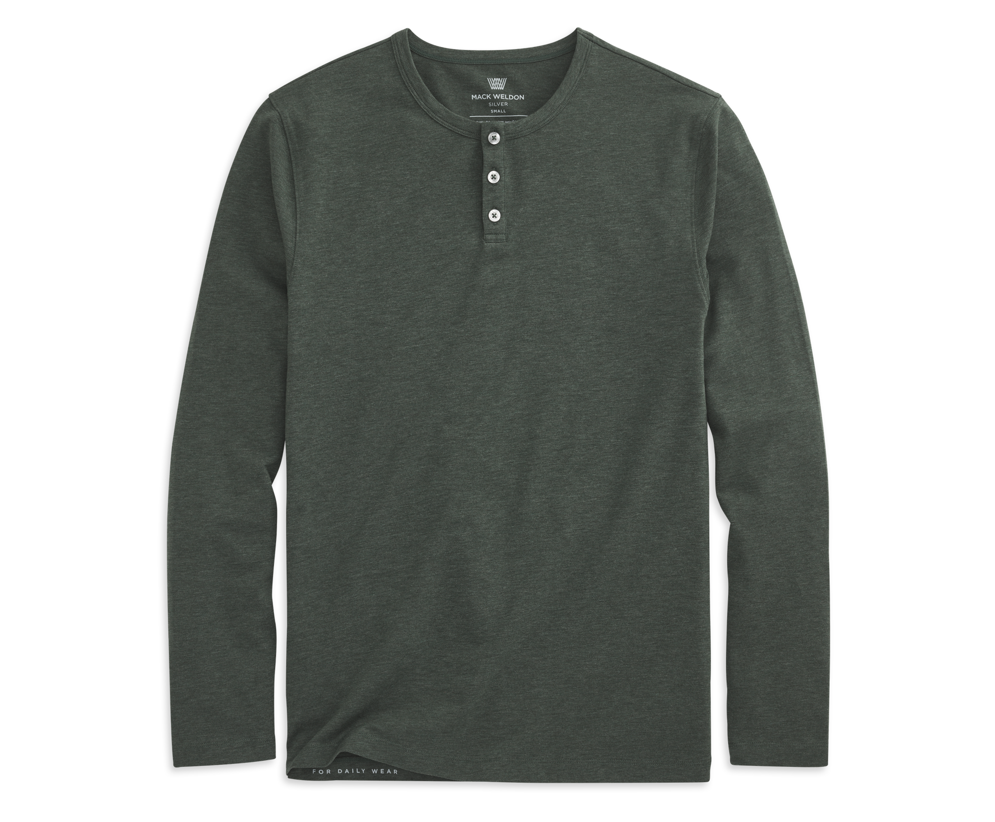 SILVER Long Sleeve Henley Tannenbaum Heather