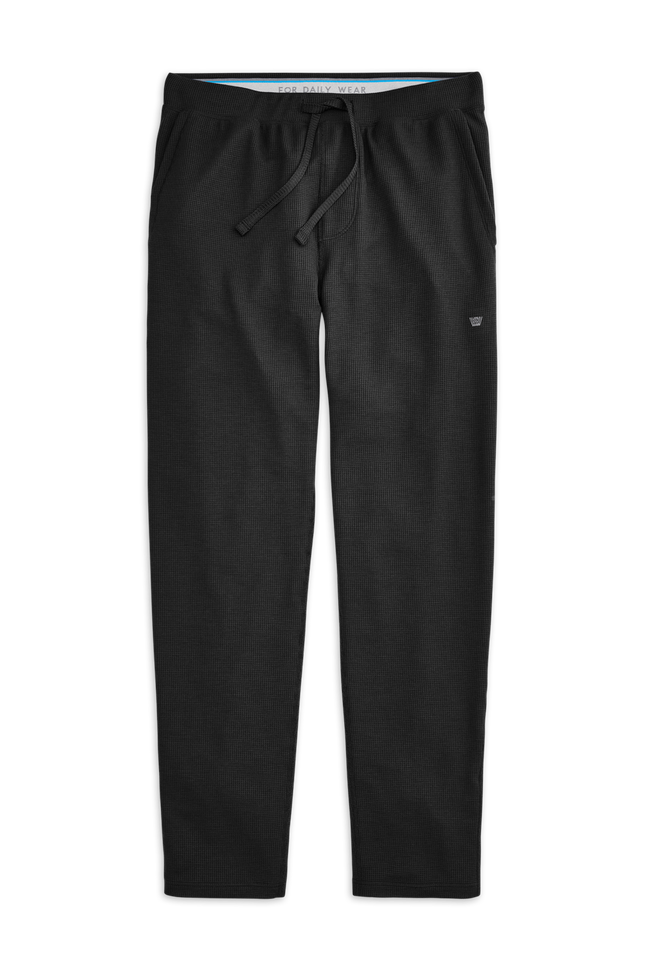 True Black | Front view of WARMKNIT PJ Pant in True Black