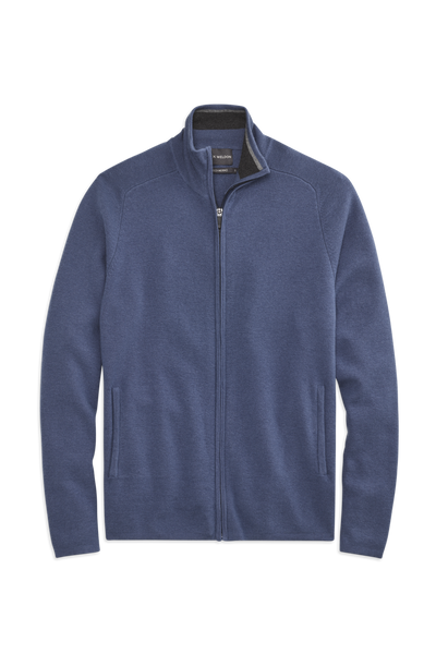 Shooting Star | Front view of Tech Merino Full-Zip Sweater in Shooting Star