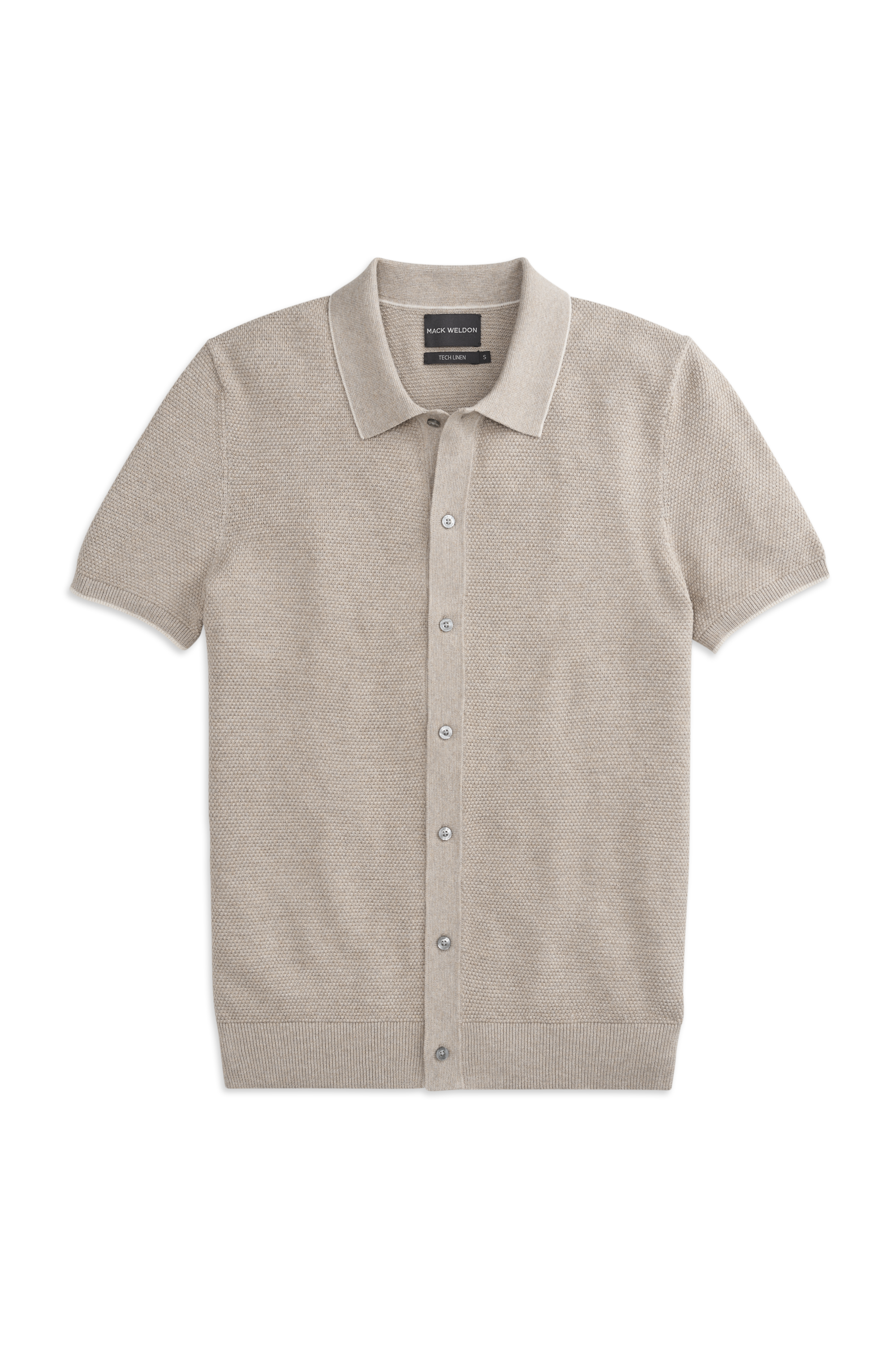 Tech Linen Button Up Sweater Polo