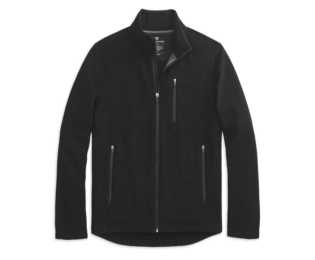 Latitude Fleece Full-Zip True Black – Mack Weldon