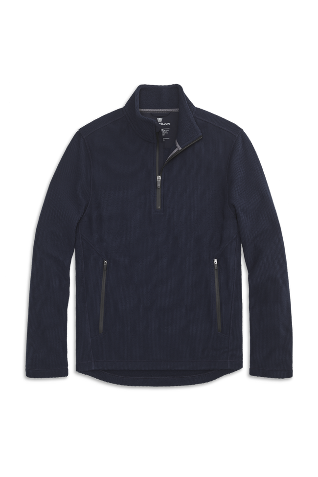 Total Eclipse Blue | Front view of Latitude Fleece Half-Zip in Total Eclipse Blue