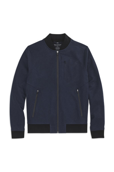 True Navy Heather |Front view of  Latitude Bomber in True navy Heather