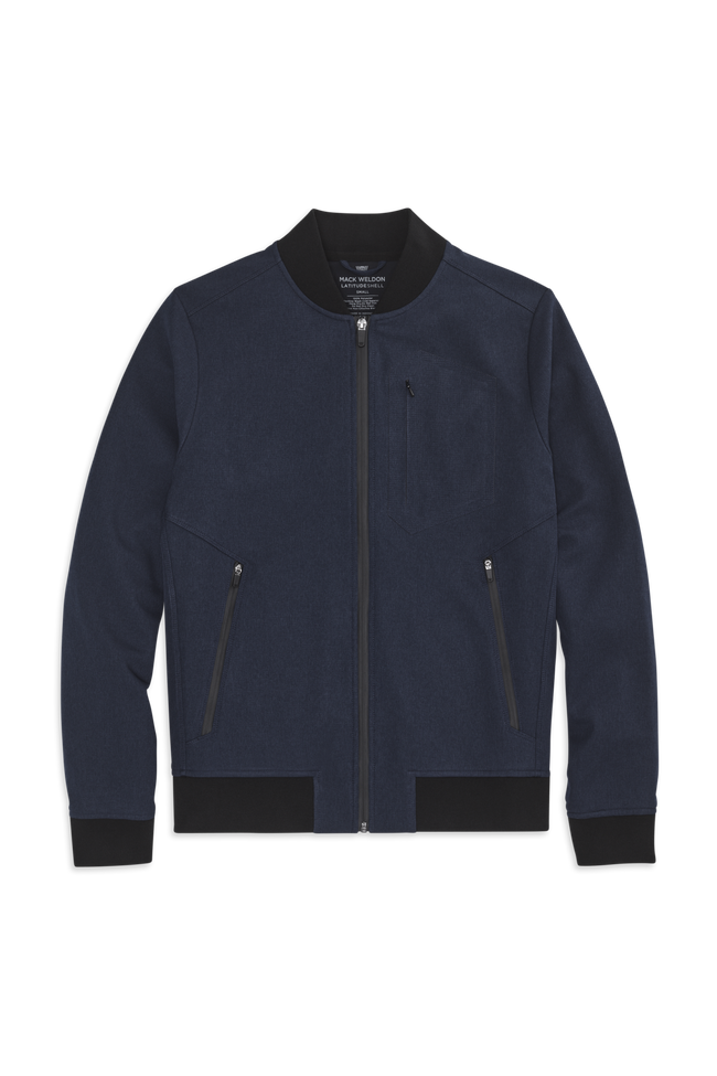 True Navy Heather |Front view of  Latitude Bomber in True navy Heather