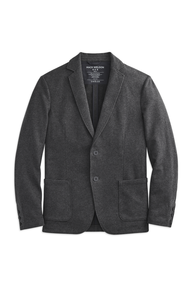 Charcoal Heather | Front view of ACE Blazer in Charcoal Heather