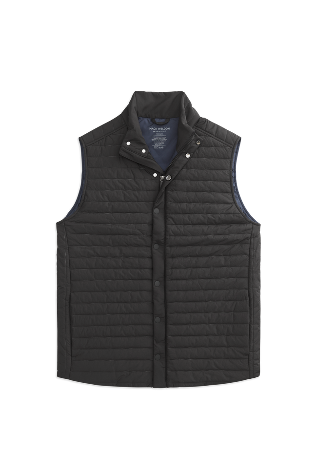 WARMKNIT AIR Puffer Vest in True Black / Total Eclipse