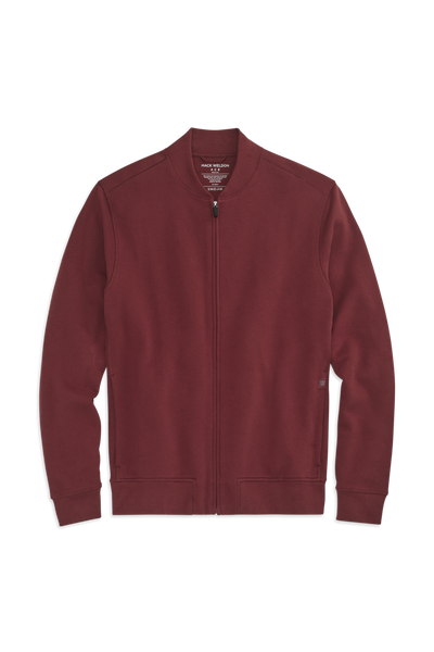 Front view of Ace Bomber Jacket in Aged port