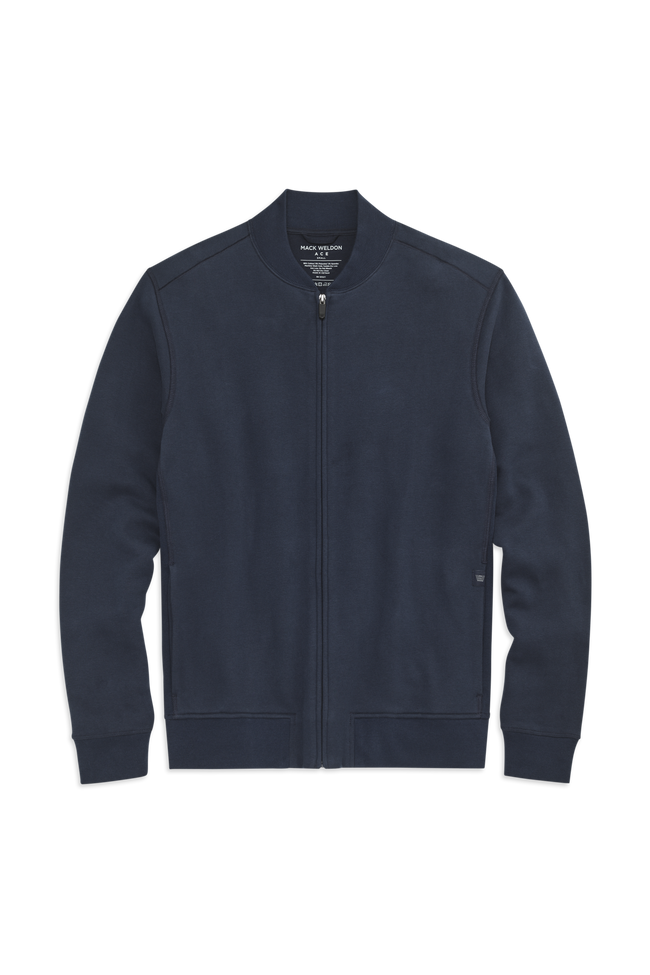 Front view of Ace Bomber Jacket in Total Eclipe