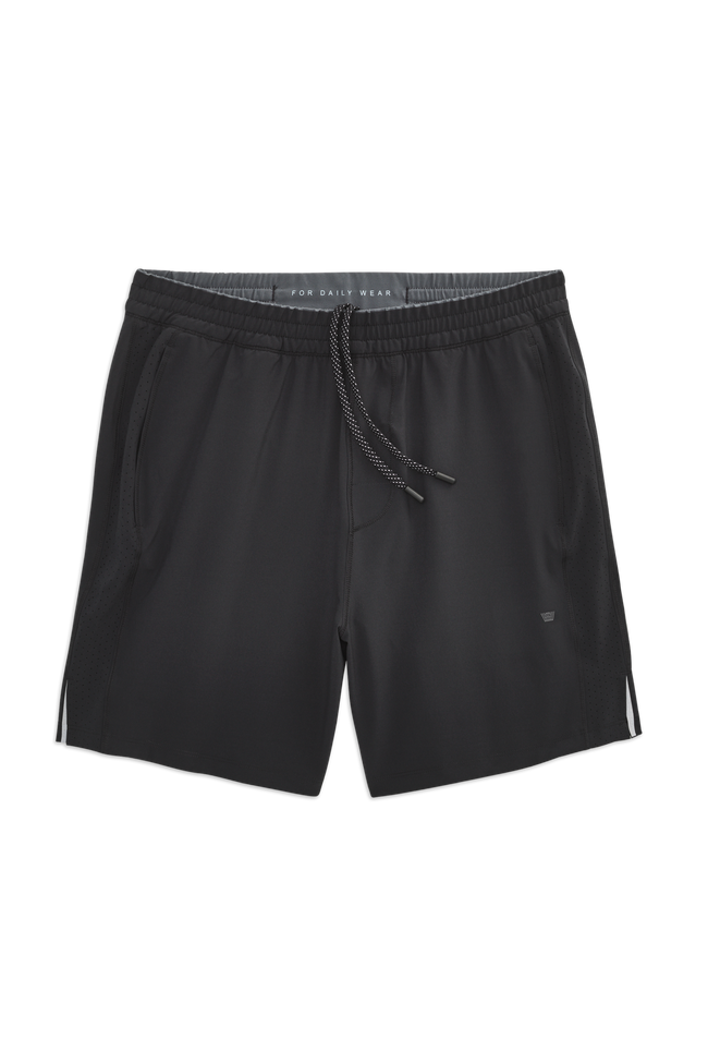True Black | Front view of Stratus Active Short - Lined in True Black