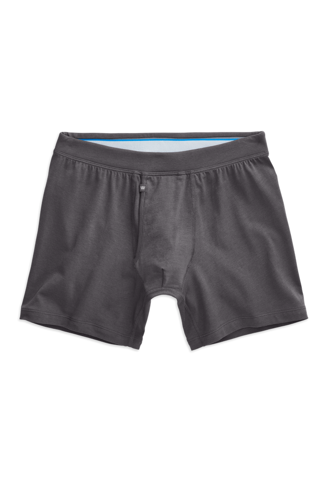 Stealth Grey | Front view of Silver Boxer Briefs in Stealth Grey