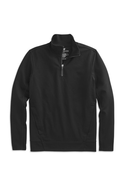 True Black | Front view of Atlas Half-Zip in True Black