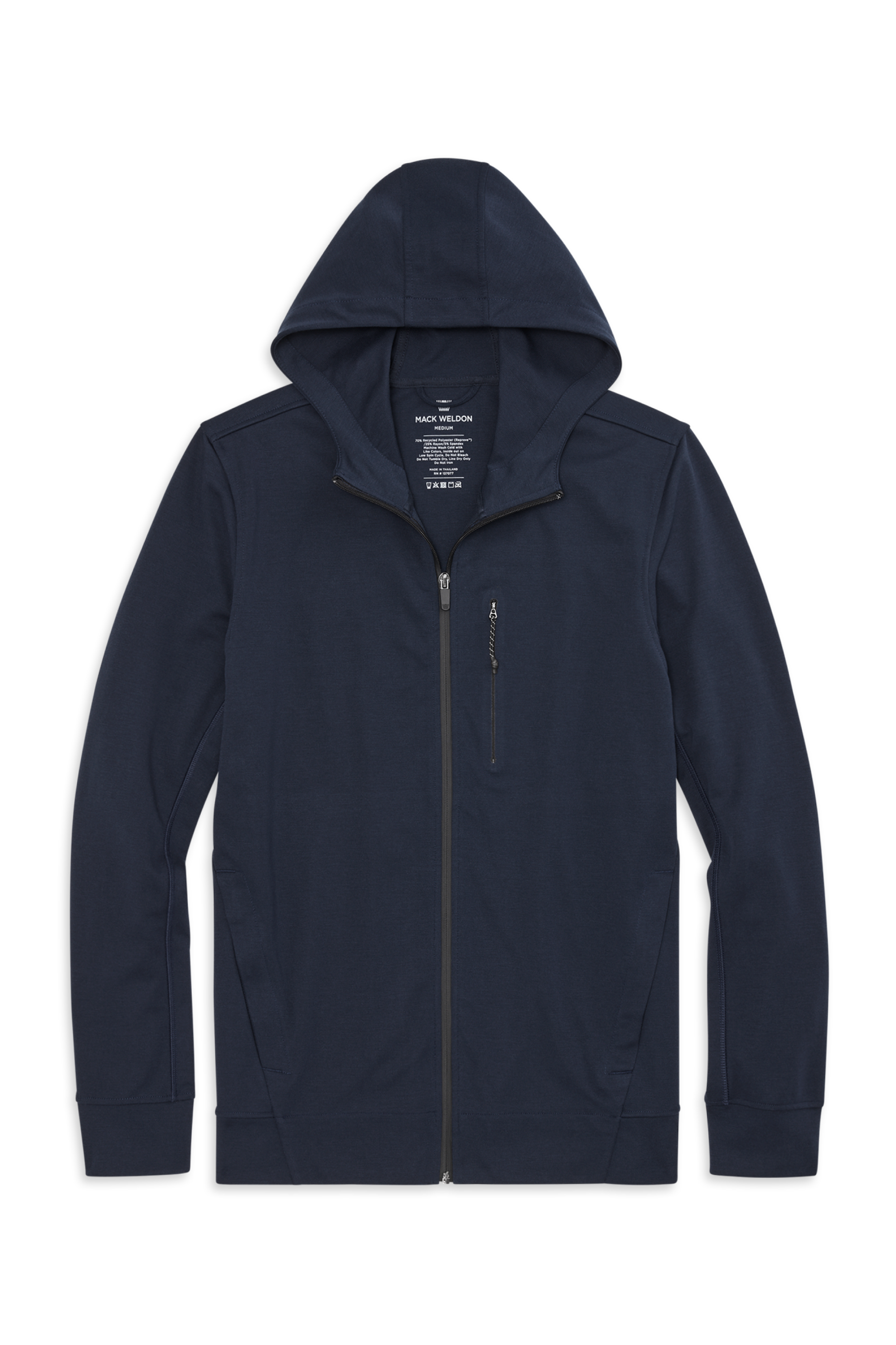 Mack Weldon Atlas Full‑Zip Hoodie | Travel-Ready Layer