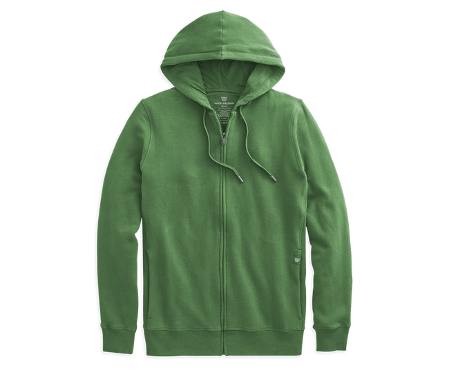 Infantry | Front view of Ace Full Zip Hooded Sweatshirt in Infantry