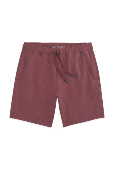 Front view of ACE Sweatshort 7” in Mai Tai Heather