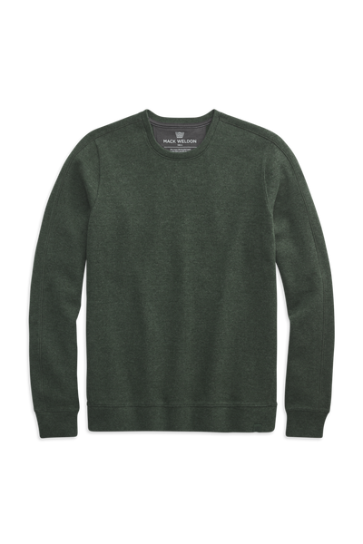 Tannenbaum Heather | Front view of Prime Cotton Crew Neck in Tannenbaum Heather