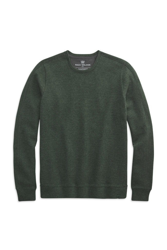 Tannenbaum Heather | Front view of Prime Cotton Crew Neck in Tannenbaum Heather