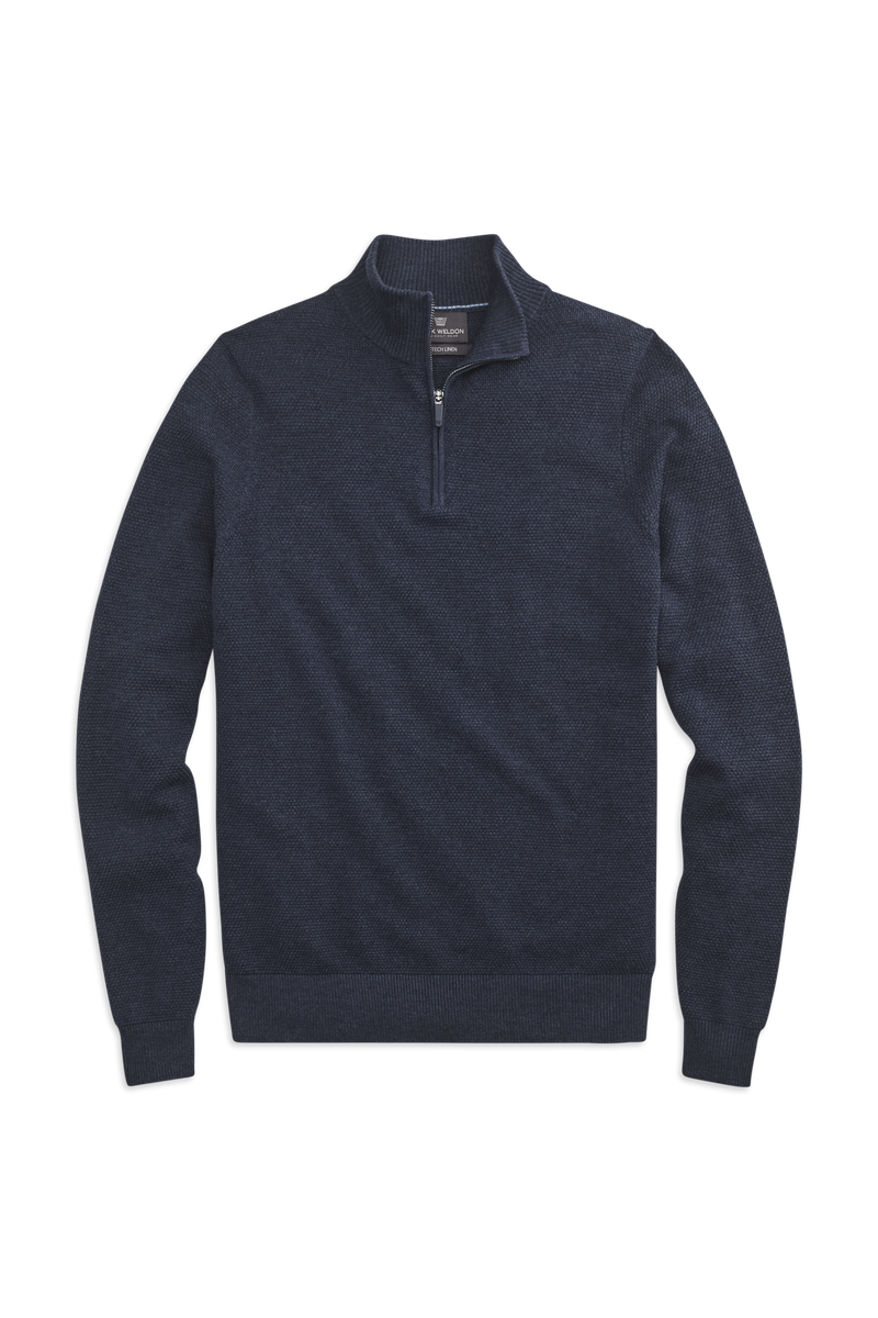 Tech Linen Half-Zip Navy Heather – Mack Weldon