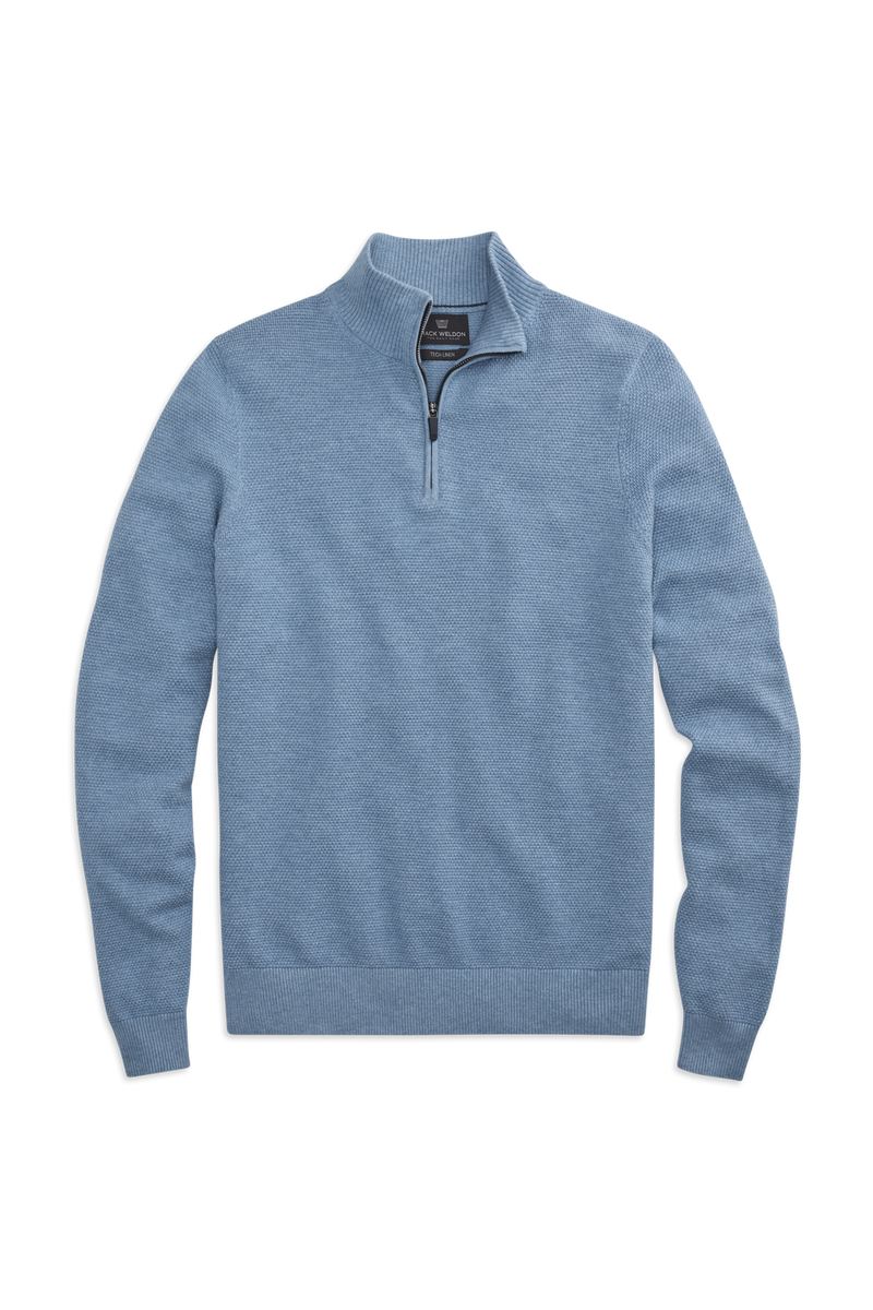 Tech Linen Half-Zip Seaplane Heather – Mack Weldon