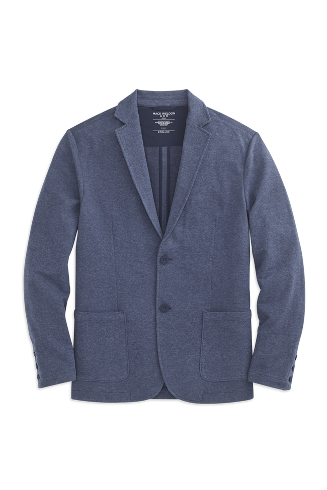 Navy Heather | Front view of ACE Blazer in Navy Heather