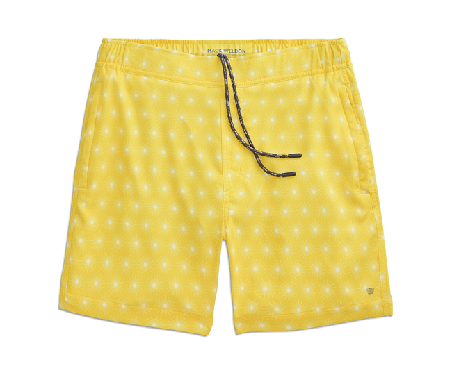 Taxi Sunburst | Front view of Swim Trunk in Taxi Sunburst