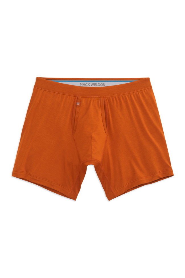 Front view of Silver HD Boxer Brief in Clay Tile