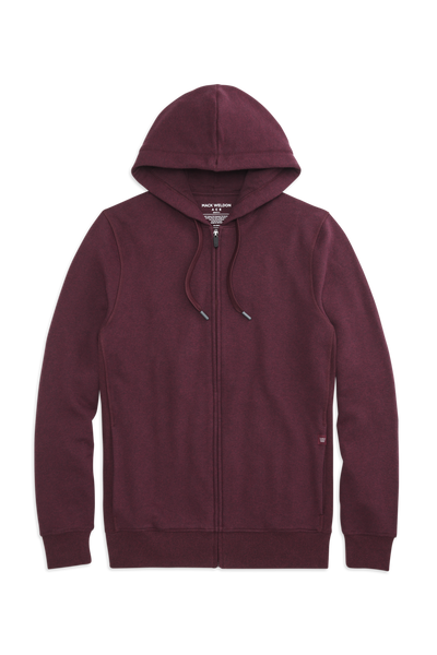 Purple Potion Heather | Front view of ACE Full-Zip Hooded Sweatshirt in Purple Potion Heather