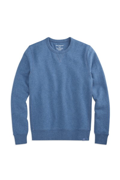 Blue Jean Heather | Front view of ACE Crew Neck Sweatshirt in Blue Jean Heather