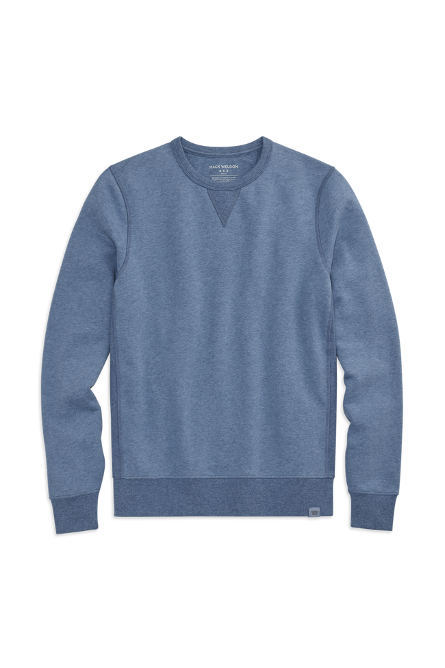 Ice Storm Heather | Front view of ACE Crew Neck Sweatshirt in Ice Storm Heather