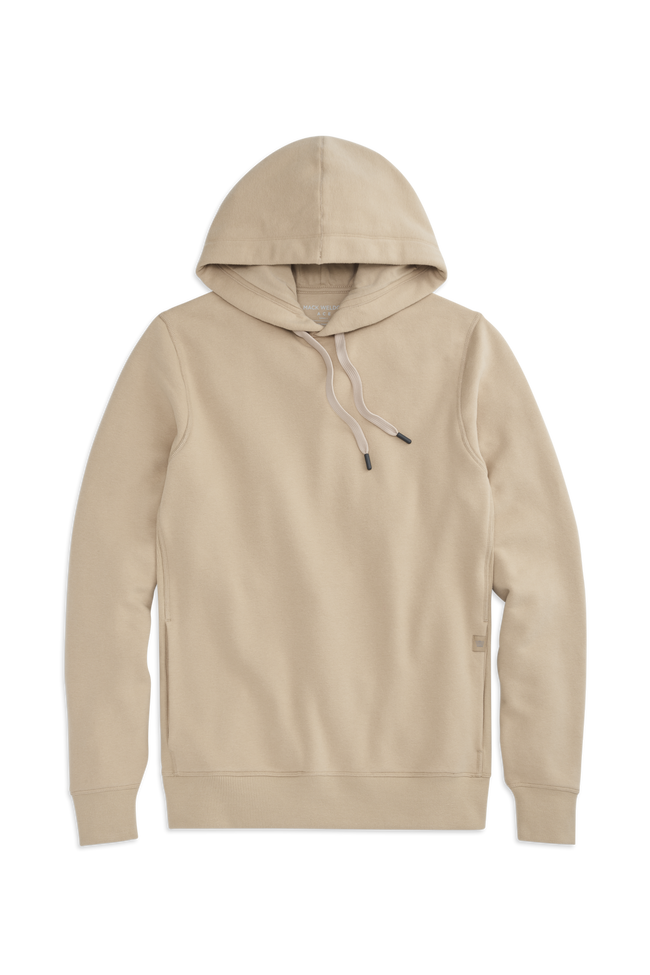 Latte | Front view of Ace Pullover Hooded Sweatshirt in Latte