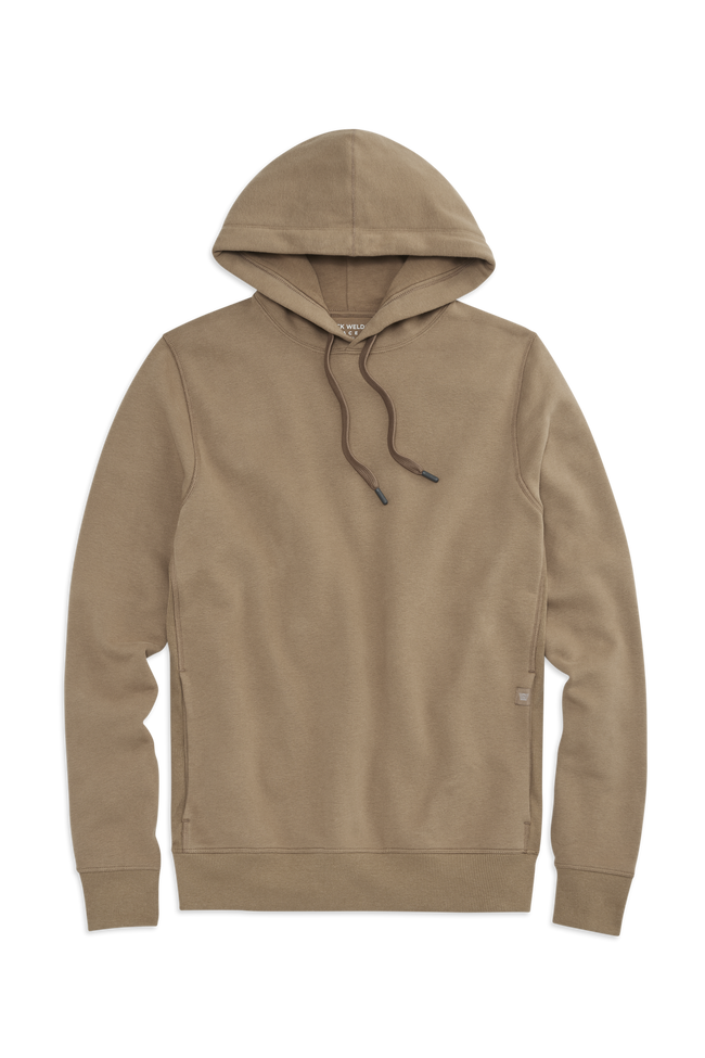 Shroom | Front view of Ace Pullover Hooded Sweatshirt in Shroom