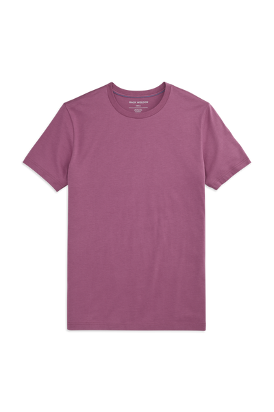 Front view of a Pima Crew Neck T-Shirt in  Winter Haze