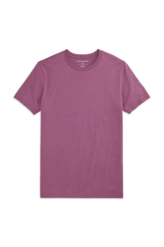 Front view of a Pima Crew Neck T-Shirt in  Winter Haze