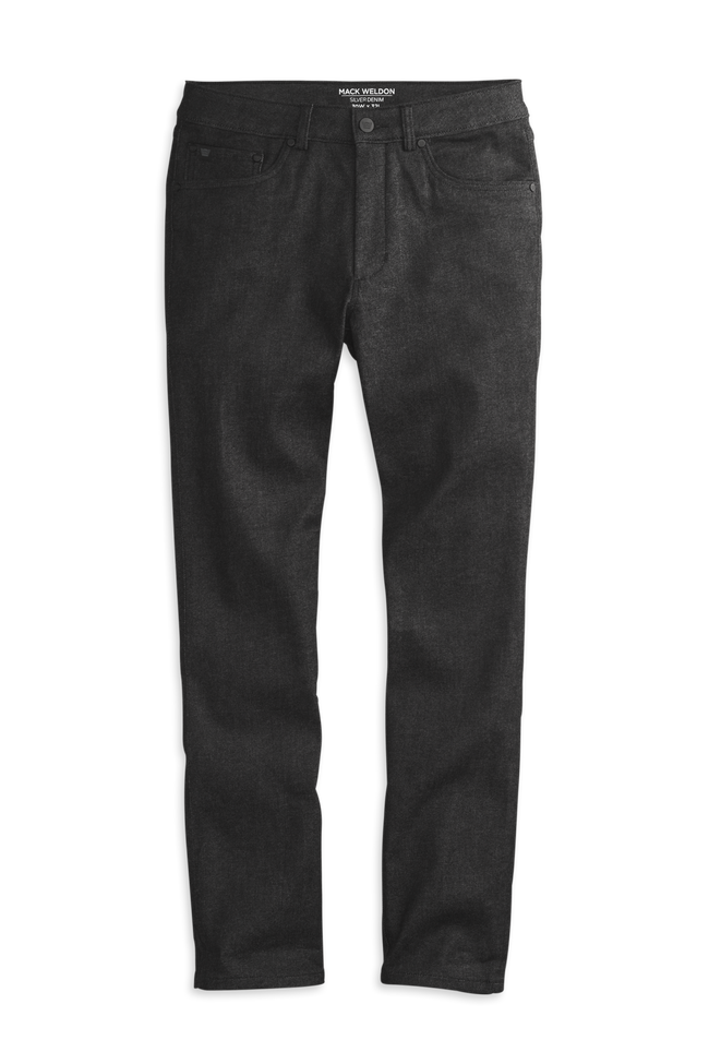 Black Wash | Front view of Silver Straight Leg Jeans in Black Wash