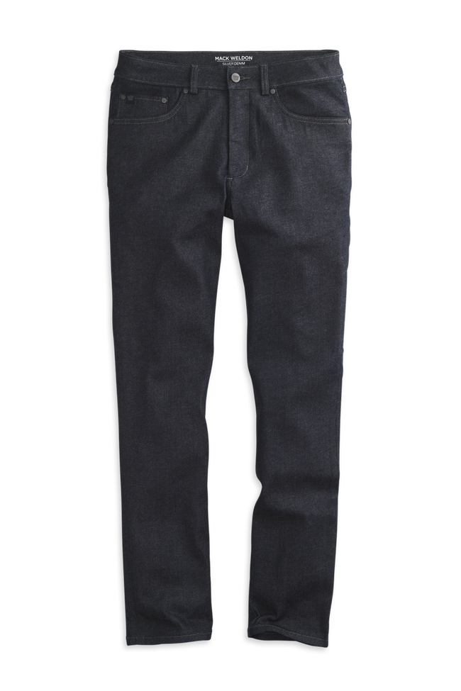 Dark Indigo | Front view of Silver Straight Leg Jeans in Dark Indigo