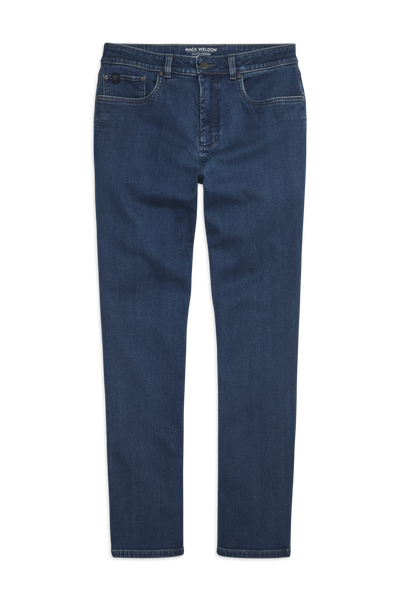 Faded Indigo | Front view of SILVER Relaxed Denim in Faded Indigo