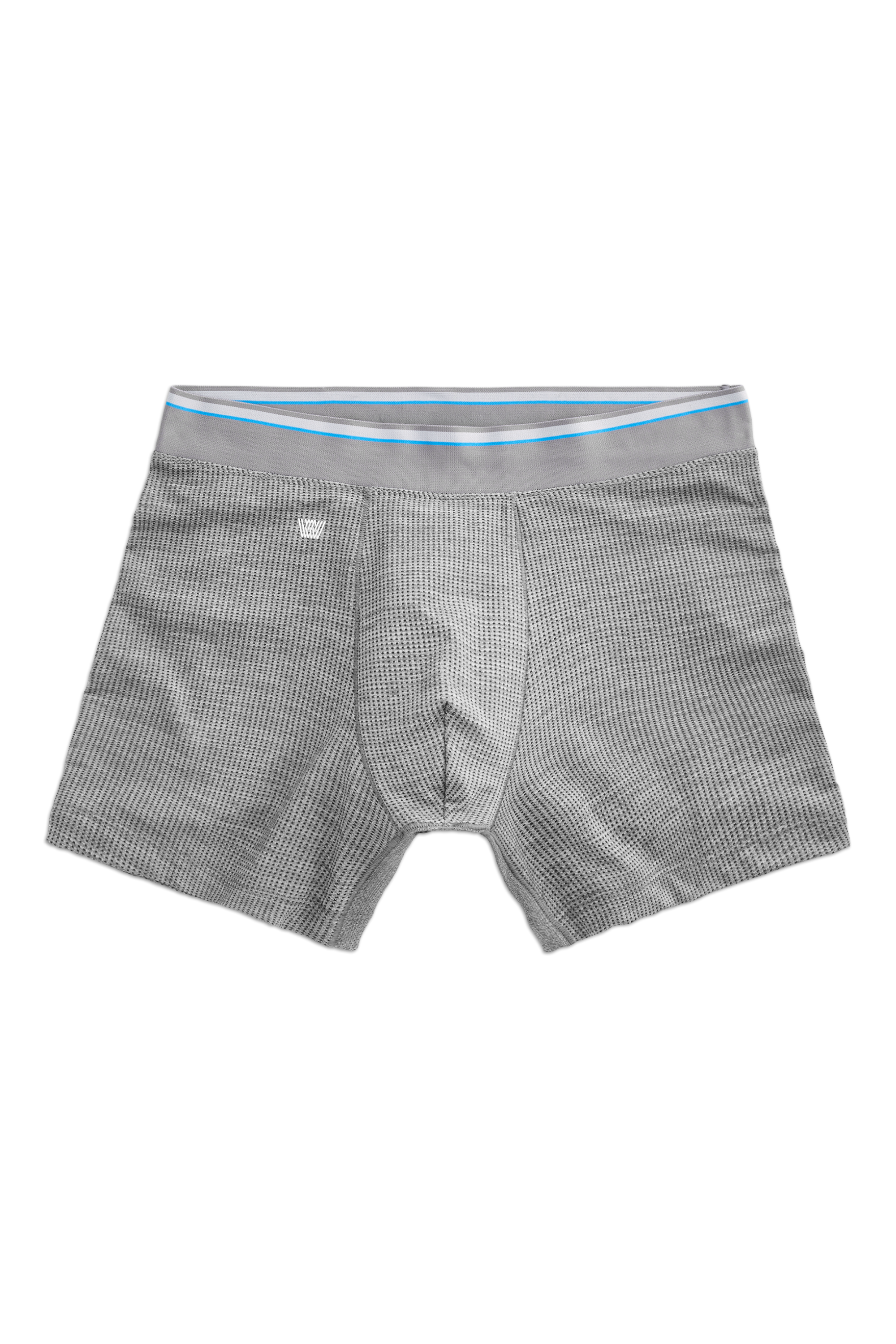 Grey Heather | Front view of AirknitX Boxer Briefs in Grey Heather