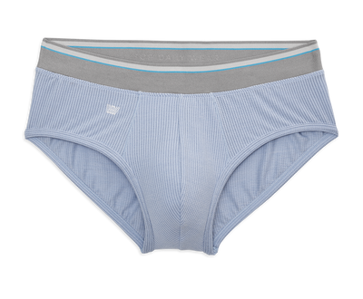 Blue Fog Heather | Front view of Airknitx Brief in Blue Fog Heather