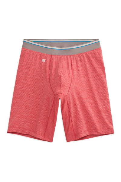 Front view of AIRKNITx 8" Boxer Brief in Jelly Roll Heather