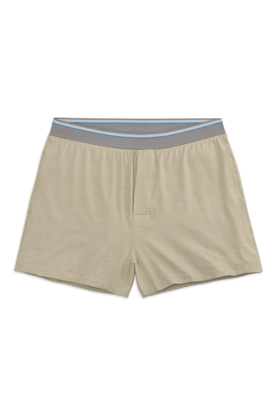 Front view of AIRKNITˣ Knit Boxer in Sisal Heather