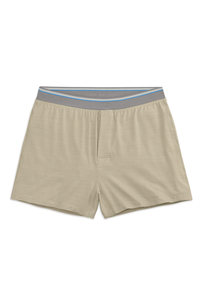 Front view of AIRKNITˣ Knit Boxer in Sisal Heather