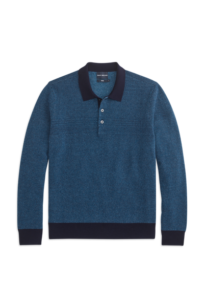 Merino Long Sleeve Sweater Polo