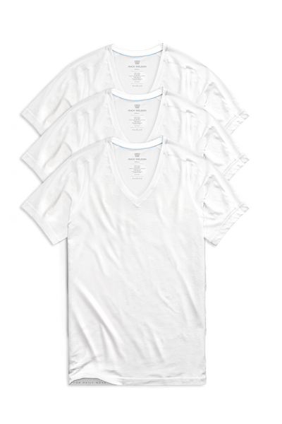 Mack Weldon 18-Hour V-Neck Undershirt 3-Pack | Soft Base Layers