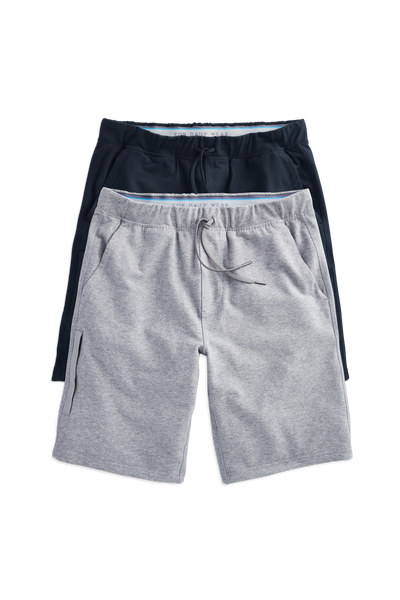 2-Pack ACE Sweatshort Grey Heather/ Total Eclipse
