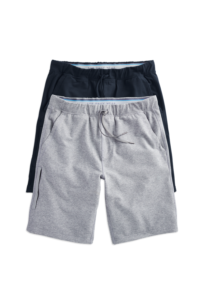 2-Pack ACE Sweatshort Grey Heather/ Total Eclipse