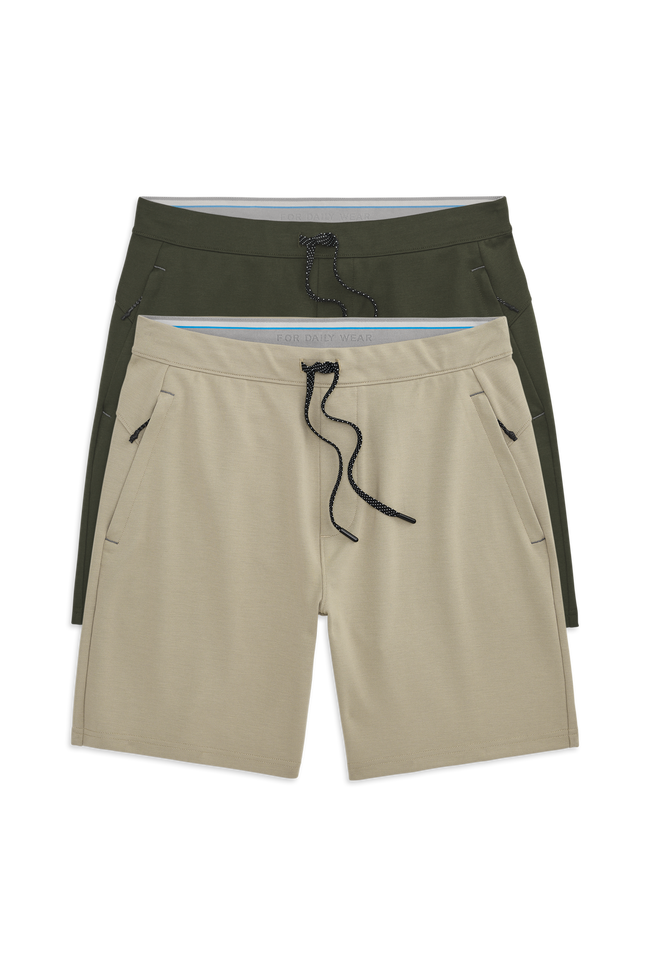 Front view of 2-Pack Atlas Short Shiitake / Dark Forest