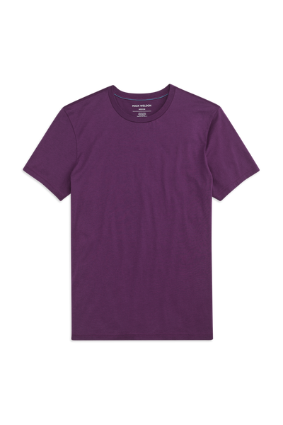 Front view of Pima Crew Neck T-Shirt in Fig Pudding